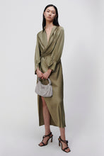 Load image into Gallery viewer, Talita Classic Draped Front Midi Dress - Willow
