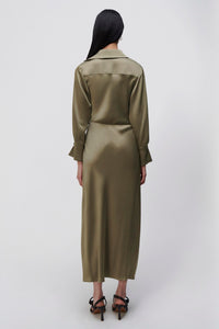 Talita Classic Draped Front Midi Dress - Willow
