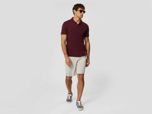 T-Shirt Crew Cotton Polo T Shirt - Dark Red