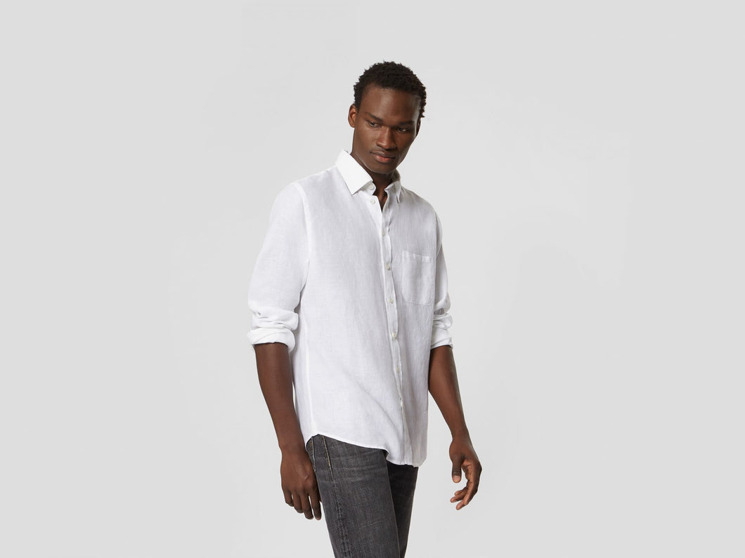 Camicia Classica BD Linen Shirt - White