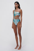 Load image into Gallery viewer, Stormi Marble Printed Swimwear Strappy One Piece - Laguna Marble
