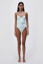 Load image into Gallery viewer, Noa Solid Swimwear Bustier One Piece - Seafoam
