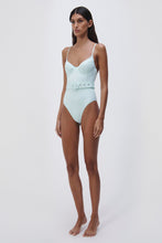 Load image into Gallery viewer, Noa Solid Swimwear Bustier One Piece - Seafoam
