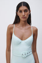 Load image into Gallery viewer, Noa Solid Swimwear Bustier One Piece - Seafoam
