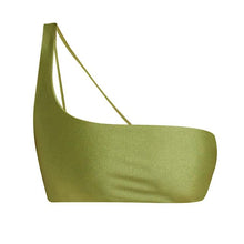 Load image into Gallery viewer, Apex One Shoulder Top - Palm Sheen
