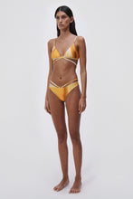 Load image into Gallery viewer, Harlen Marble Printed Swimwear Tie Front Bikini Top - Zinnia Marble
