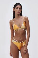 Load image into Gallery viewer, Harlen Marble Printed Swimwear Tie Front Bikini Top - Zinnia Marble
