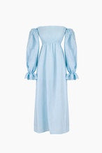 Atlanta Linen Dress - Azure Blue