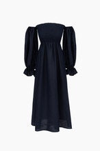 Atlanta Linen Dress - Navy