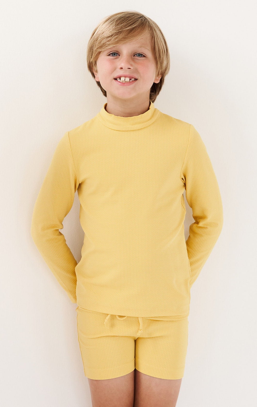 Bumby Boy Rashguard Top in Wheat