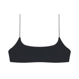 Micro Strap Muse Scoop Top - Black