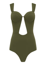 Load image into Gallery viewer, The Bustier Bodysuit - Olive
