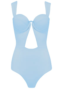 The Bustier Bodysuit - Powder Blue