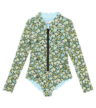 Load image into Gallery viewer, Bumby North Sea Rashguard One Piece in Meadow Flower Print/Horizon
