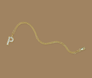 Mini Pearl Alphabet Necklace - Pearl