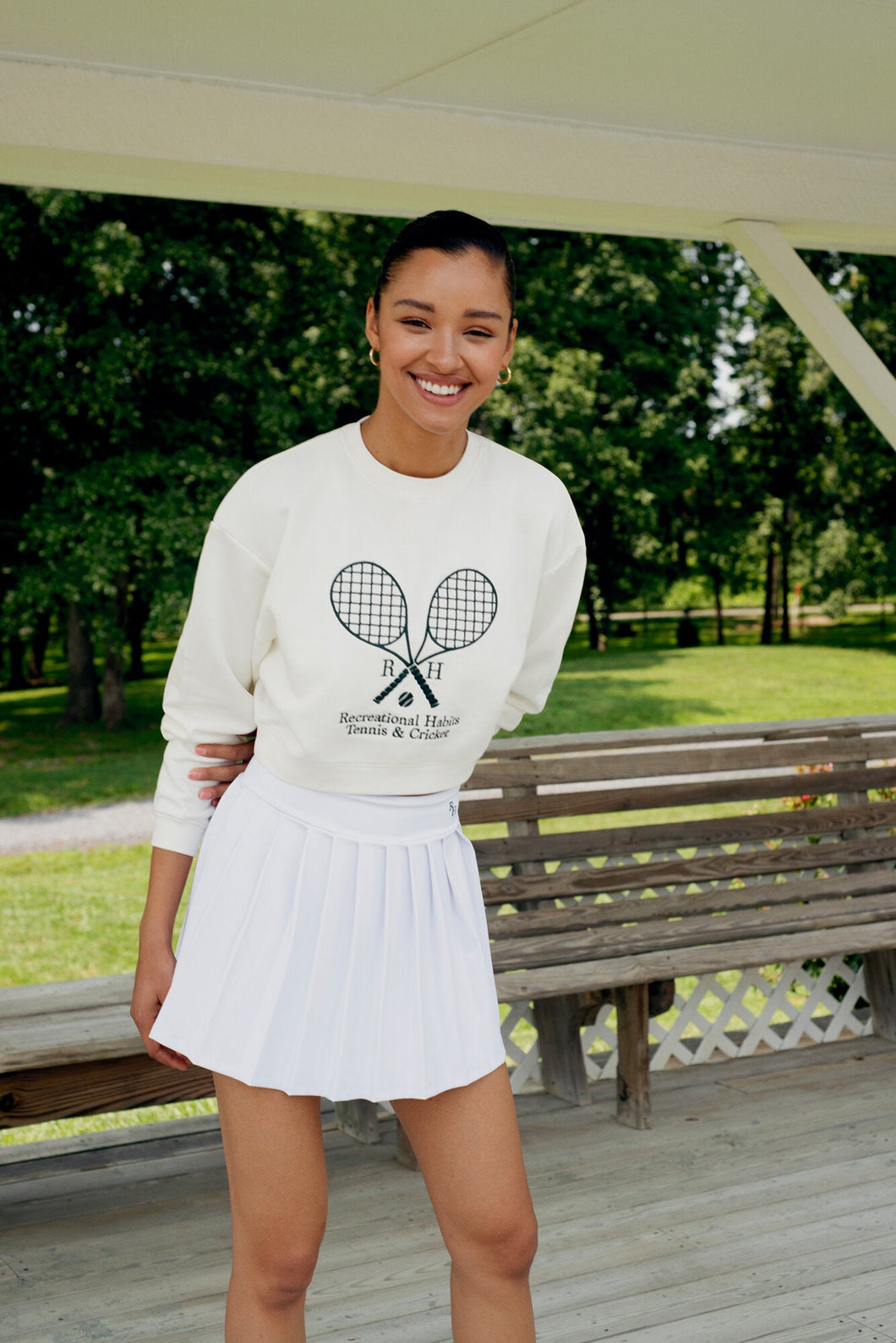 Williams Cropped Crew in Vanilla