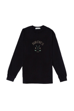 Load image into Gallery viewer, FAIRWAY LONG SLEEVE TEE WITH BIRDIES IN BLACK
