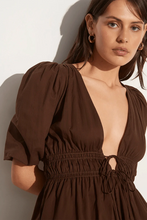 Load image into Gallery viewer, Roma Mini Dress - Chocolate
