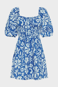 Marinelli Mini Dress - Sidra Floral Print - Blue