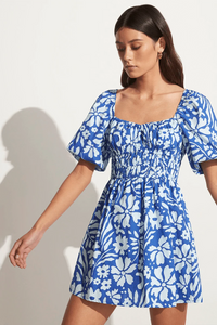 Marinelli Mini Dress - Sidra Floral Print - Blue