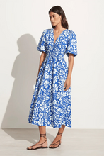 Load image into Gallery viewer, Agnata Midi Dress - Sidra Floral Print - Blue
