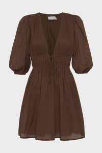 Roma Mini Dress - Chocolate