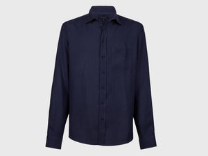 Camicia Classica Bd Hemp Shirt - Navy Blue B13