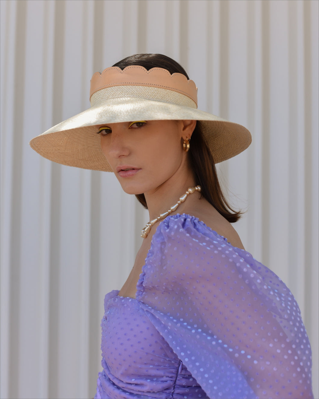 Donna Crown Panama - Natural Straw/Natural Leather