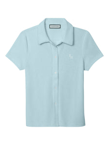 Lina Terry Top in Blue