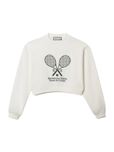 Williams Cropped Crew in Vanilla