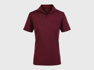 T-Shirt Crew Cotton Polo T Shirt - Dark Red