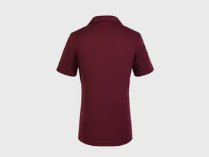 T-Shirt Crew Cotton Polo T Shirt - Dark Red