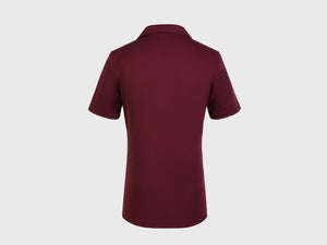 T-Shirt Crew Cotton Jersery Garment Dyed Polo T Shirt - Dark Red