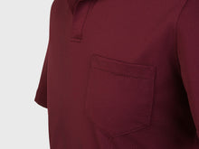 Load image into Gallery viewer, T-Shirt Crew Cotton Polo T Shirt - Dark Red
