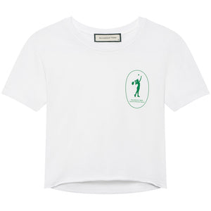 PENG TENNIS SERVE CROPPED TEE IN WHITE