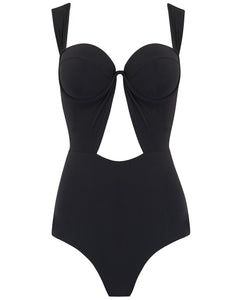 The Bustier Bodysuit - True Black