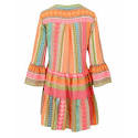 Ella Dress Short - Multi Neon. Pink Orange