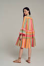 Ella Dress Short - Multi Neon. Pink Orange