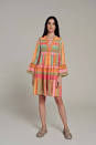 Ella Dress Short - Multi Neon. Pink Orange