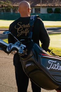 FAIRWAY LONG SLEEVE TEE WITH BIRDIES IN BLACK