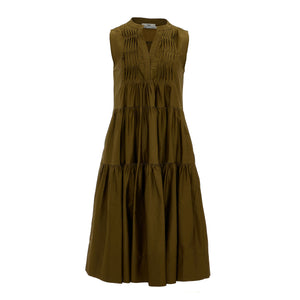 Makrys Gialos Midi Dress - College Khaki 1979